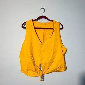 YELLOW CROP TOP